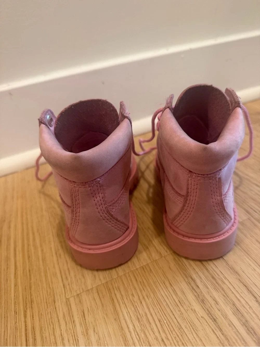 Timberland Kids Pink Lace-Up Ankle Boots